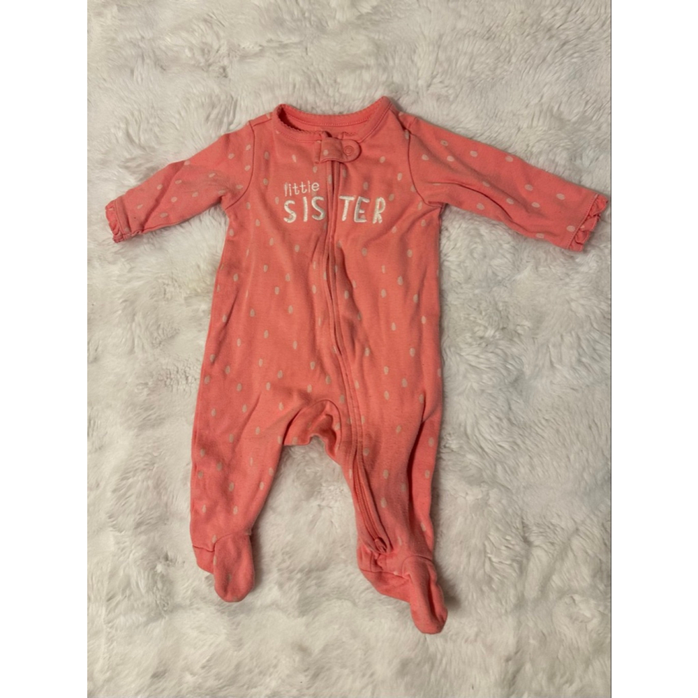 Carter’s Just One You Little Sister Footed Sleeper 3M Pink Polka Dot